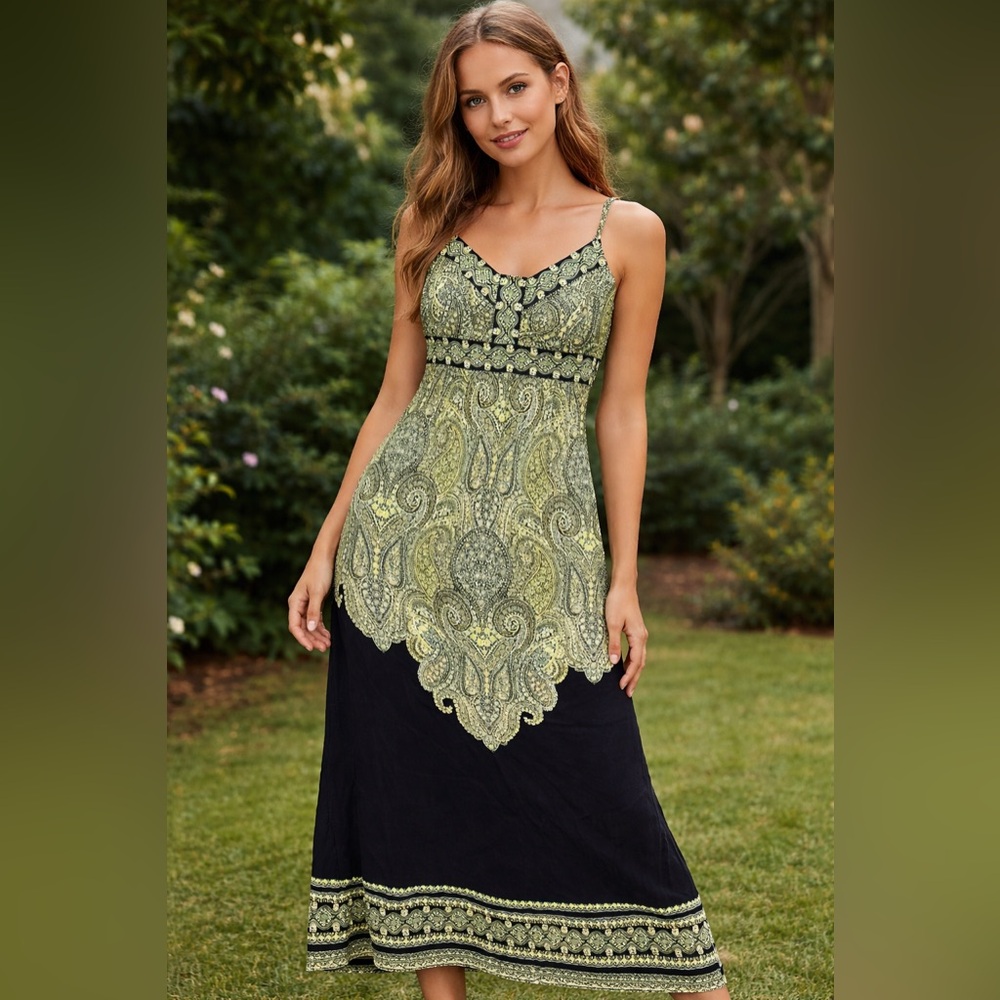 Beth Bowley Anthropologie Silk Maxi Dress Size 6